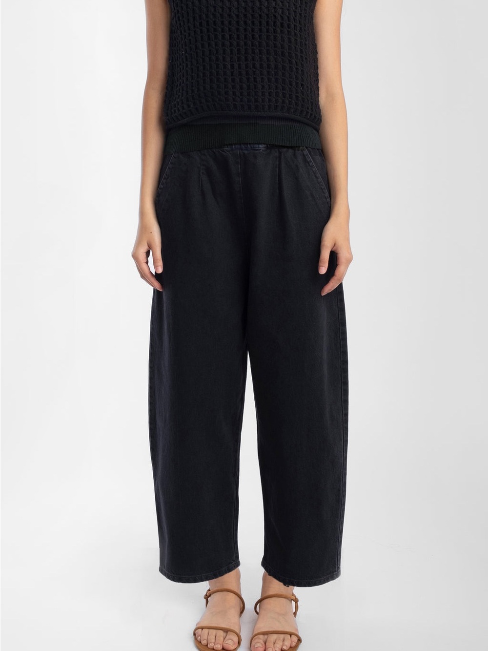 Micaela Greg Barrel Pants Faded Black Small